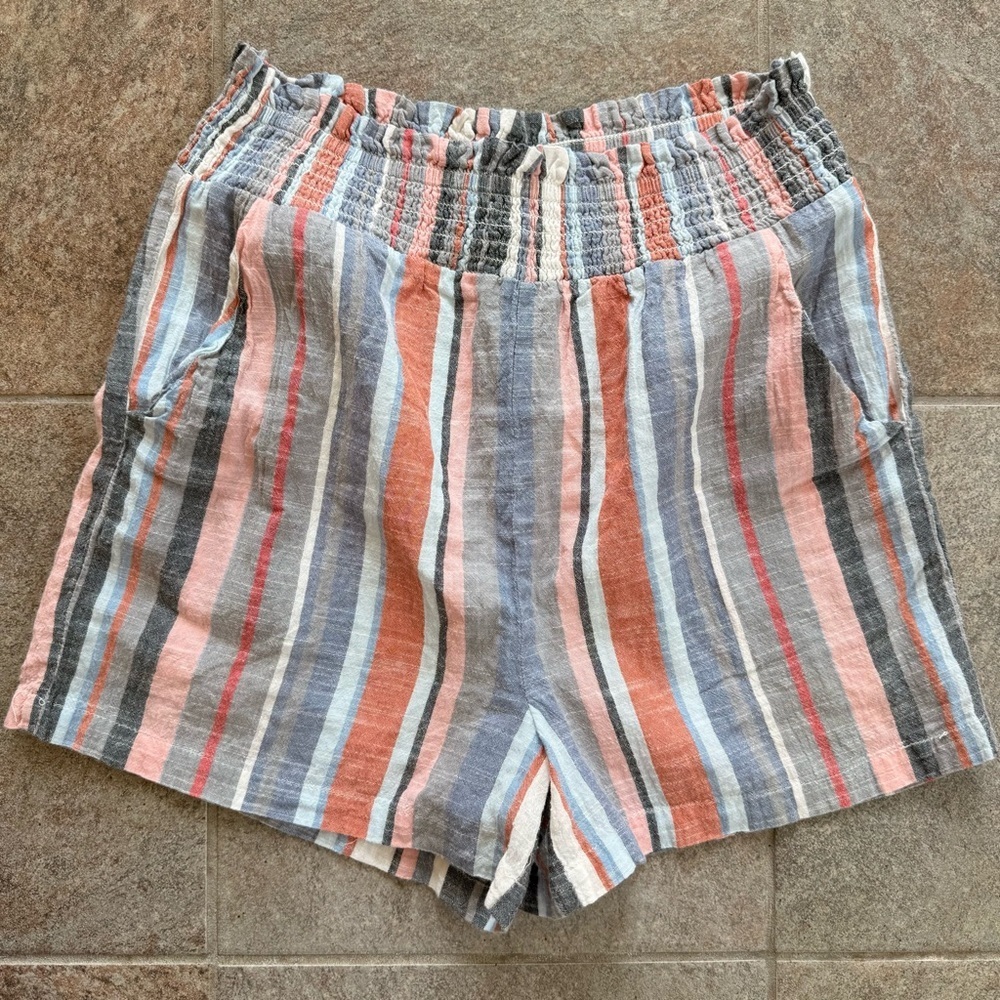 Harper Heritage Striped Cotton-Blend Women’s Shorts Size Small